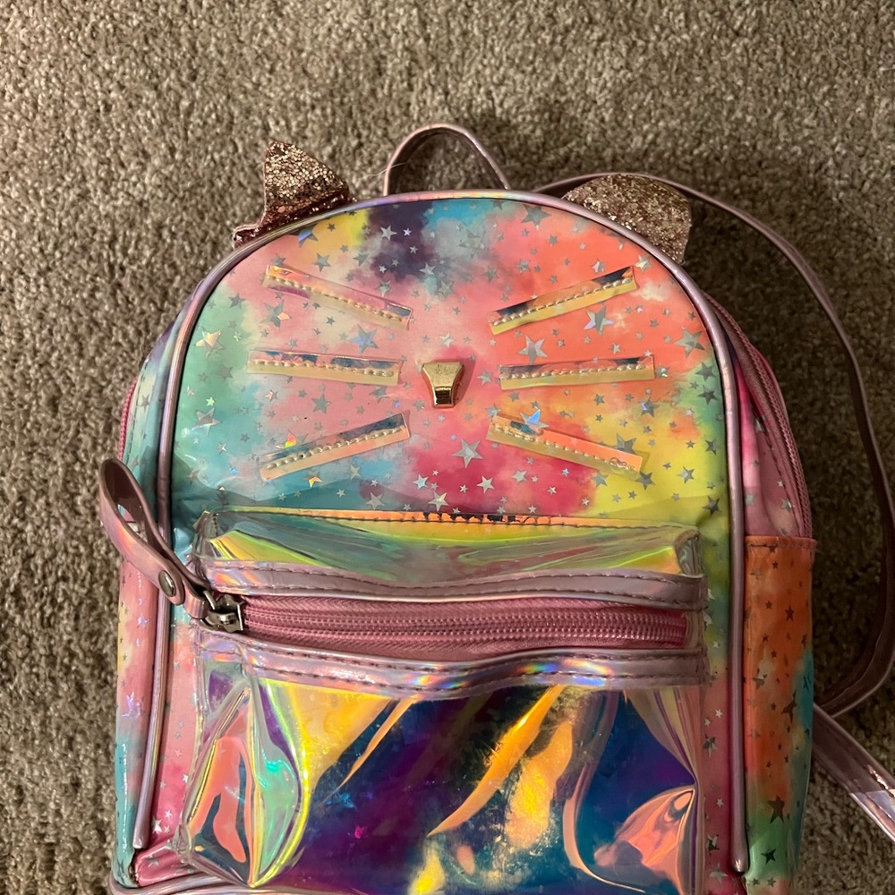 Colorful Cat Ear Mini Backpack